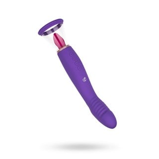 Pleasure Pump With G-spot Vibrator - Purple