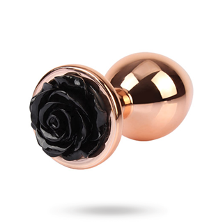Evil Rose Anal Plug Medium Rose Gold/black