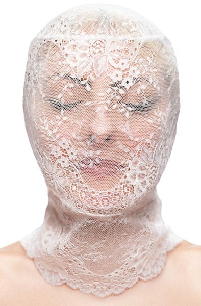 Fetish & Fashion Lace Hood White