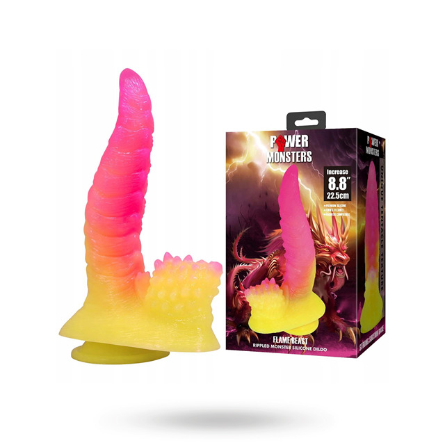 Flamebeast Rippled Monster Silicone Dildo 22,5 cm