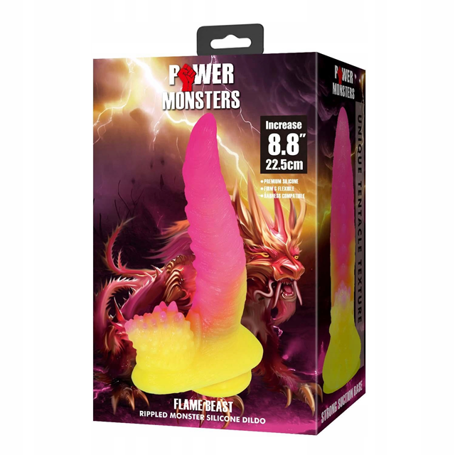Flamebeast Rippled Monster Silicone Dildo 22,5 cm