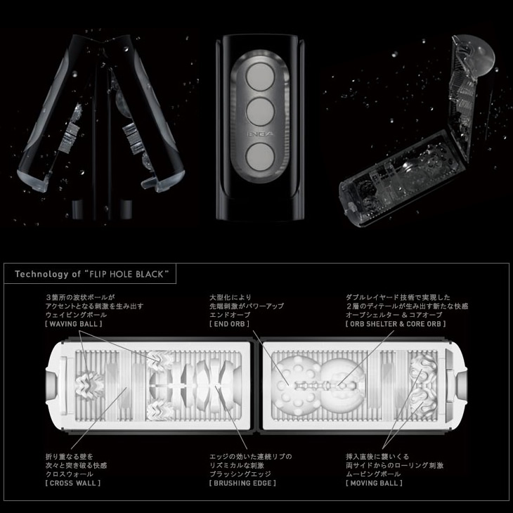 Мастурбатор с вибрацией Tenga Flip Zero, чёрный TFZ-102 - Tenga - Не анатомические мастурбаторы - Купить