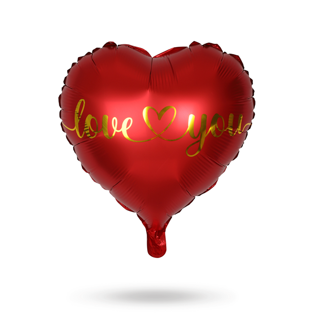 FOIL BALLON HEART I LOVE YOU 46 CM