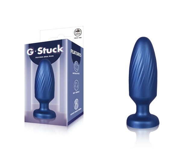 G-Stuck Silicone Anal Plug Metallic Blue