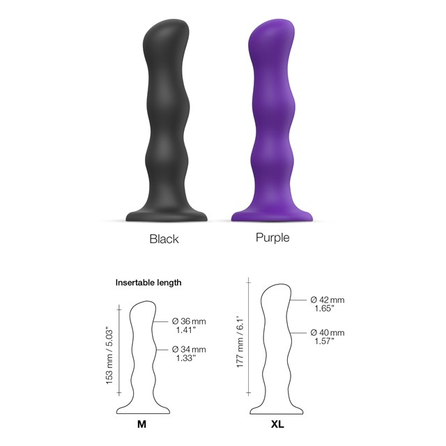 DILDO GEISHA BALLS SVART - XL