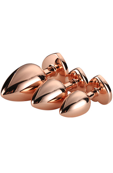 Gleaming Love Rose Gold Plug Set