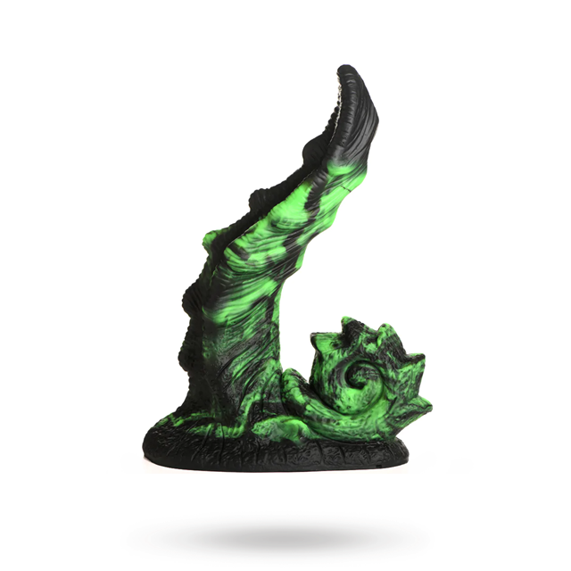 Glowzilla - Glow-in-the-Dark Silicone Dildo - Green/Black