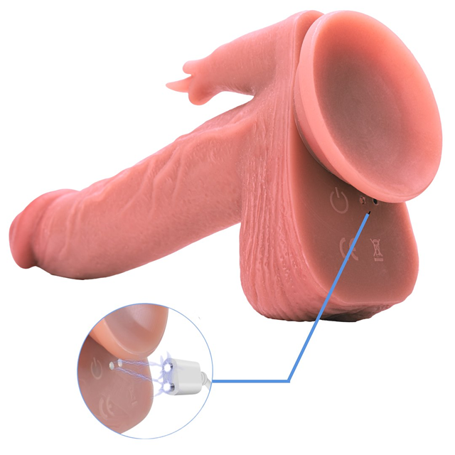 Heated Thrusting & Rotating Dildo With Clitoral Stimulation
