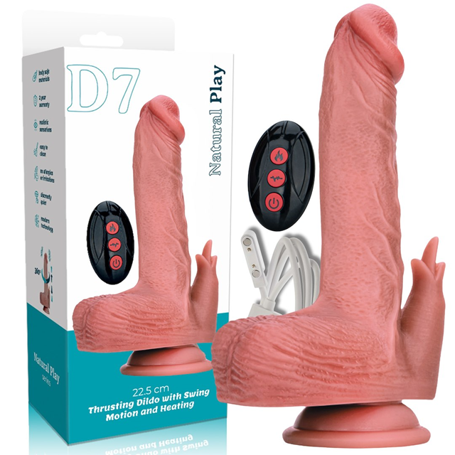 Heated Thrusting & Rotating Dildo With Clitoral Stimulation
