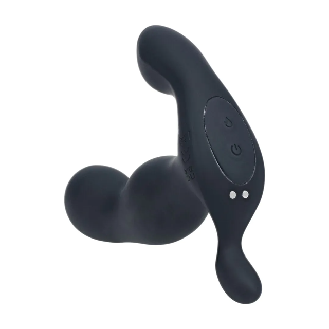 Heating and Vibrating Silicone Prostate Stimulator - Black