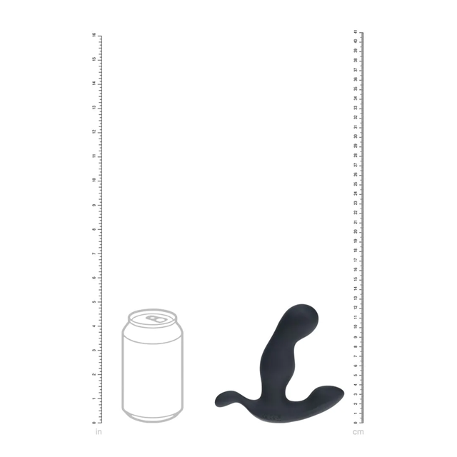 Heating and Vibrating Silicone Prostate Stimulator - Black