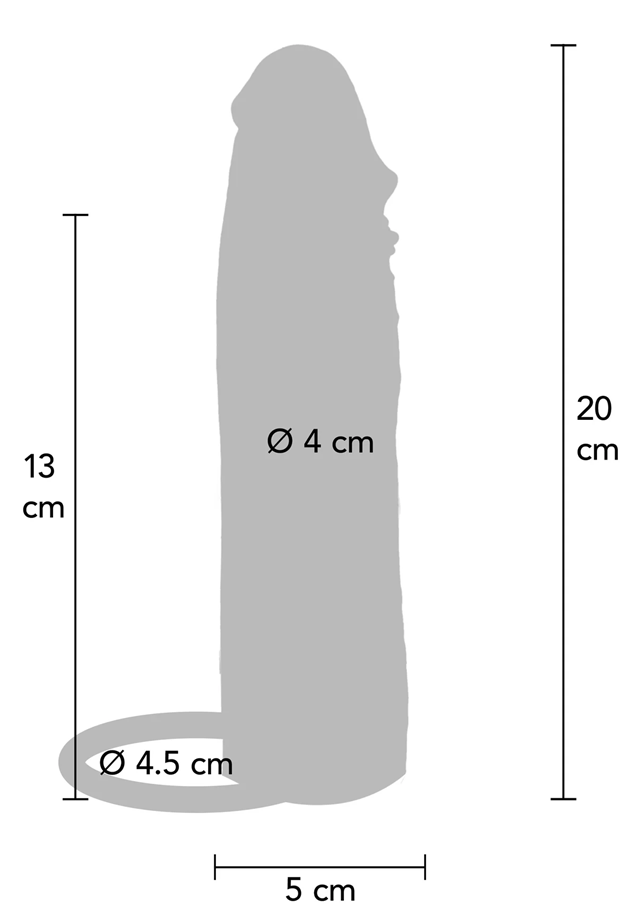 Hydrated Skin Penis Sleeve Vibrating 20 cm