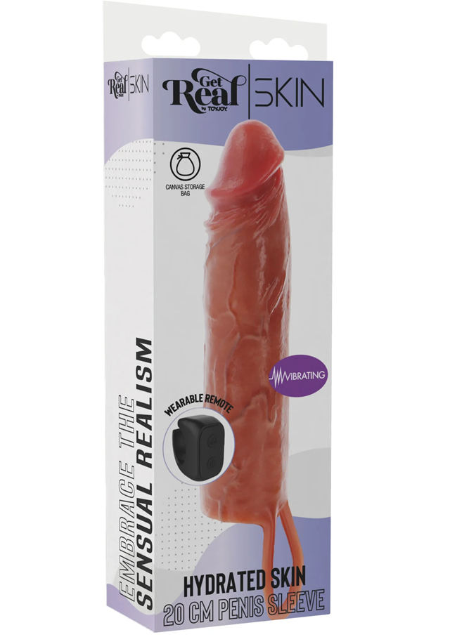 Hydrated Skin Penis Sleeve Vibrating 20 cm