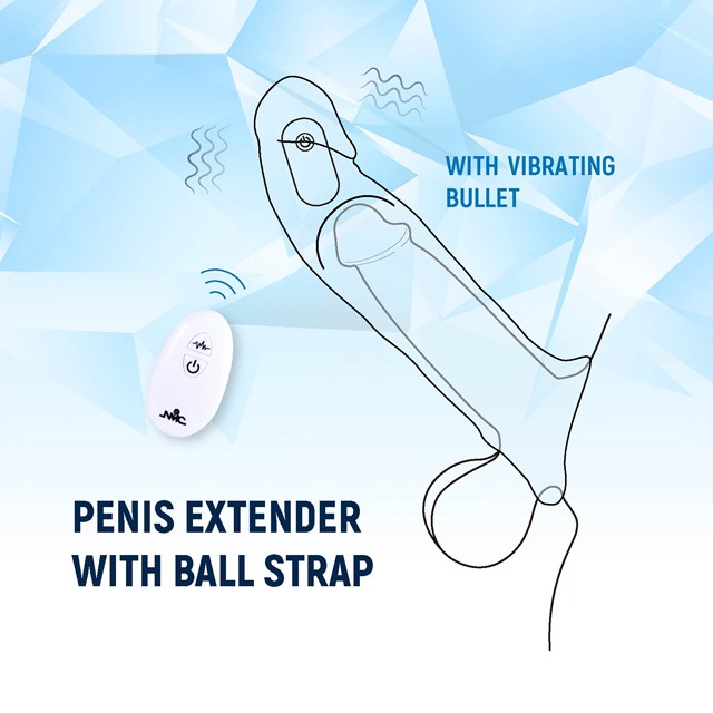 Ice Crystals -  RC Penis Extender With Ball Strap