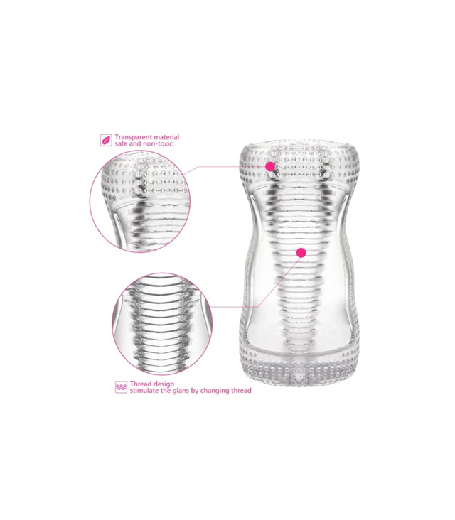 Ice Girl Clear Striated Masturbator