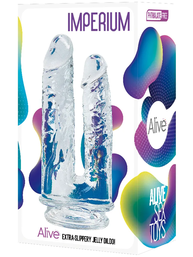 Imperium Jelly Double Dildo Clear