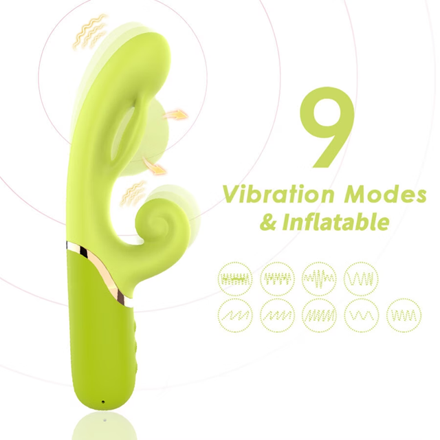 Inflatable G-Spot Rabbit Green