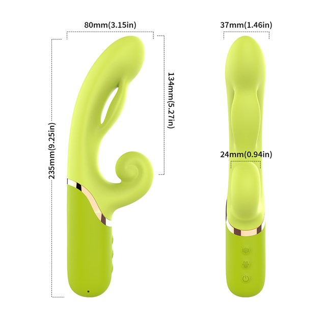 Inflatable G-Spot Rabbit Green