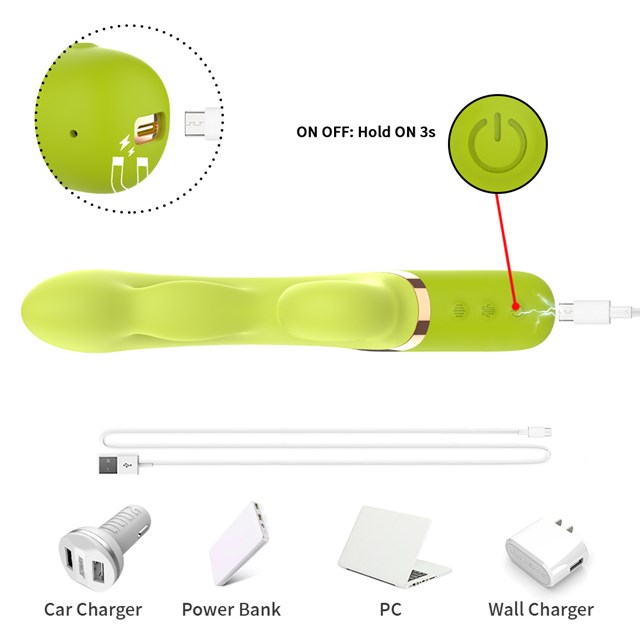 Inflatable G-Spot Rabbit Green