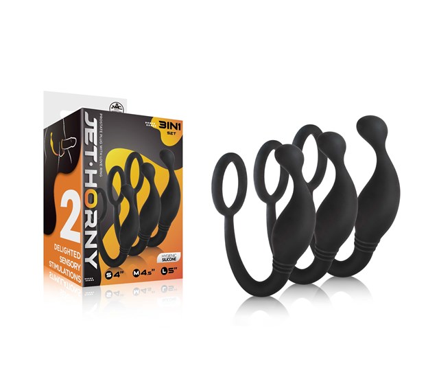 JET Horny Prostate Plug With Love Ring Set