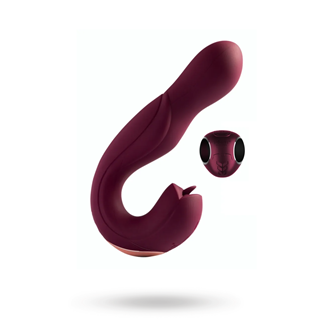 Joi Pro Rotating Head G-spot Vibrator & Clit Licker Red
