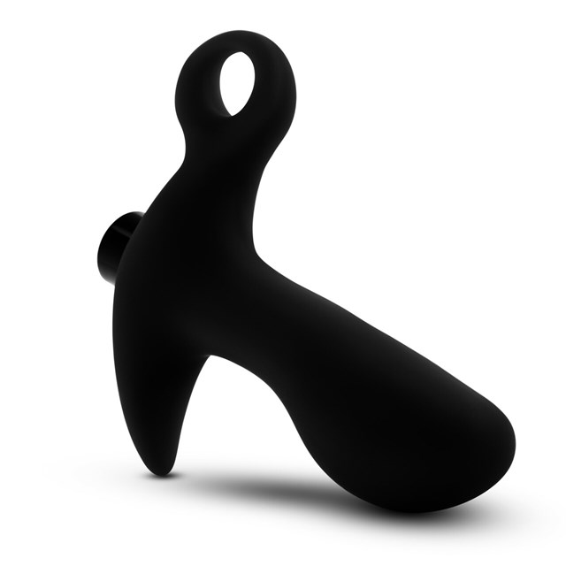 Anal Adventures Platinum - Silicone Vibrating Prostate Massager 01 - svart