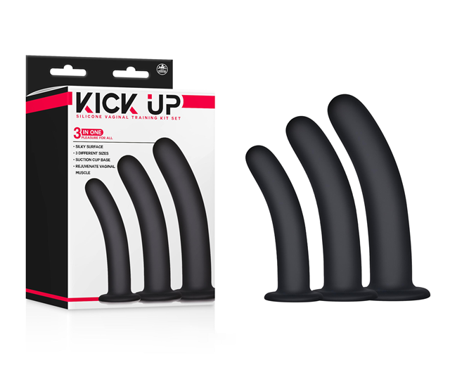 Kick Up Vaginal/Anal Training Kit Set Black