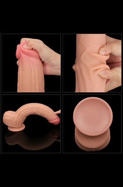 King Sized Sliding Skin Dual Layer Dildo 31 cm