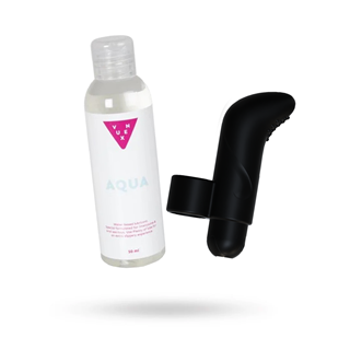 Kit Med Yellooh The Perfect Finger Vibe & Vuxen Aqua Vattenbaserat Glidmedel 50 Ml