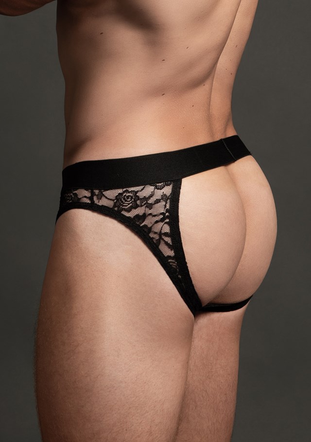 Lace Open Back Brief For Him