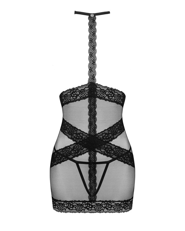 Lacrisia Chemise med choker - Svart