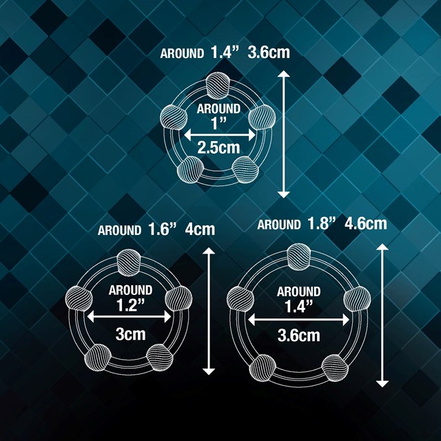 Lasting Love Ring Beaded 3 Piece Set - Blue