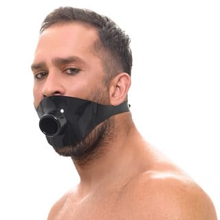 Latex Gag With Mouth Tube