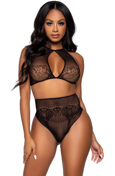 Halter Crop Top & Thong Panty