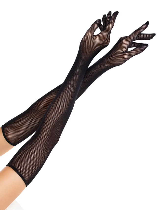 Opera Length Fishnet Gloves
