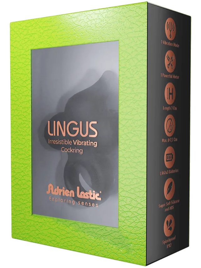 Lingus Vibrating Cock Ring Black