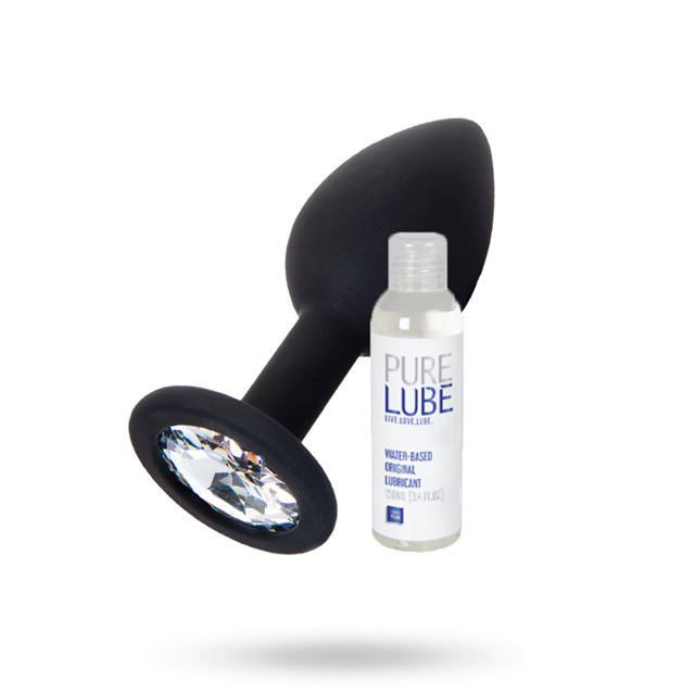 Liten silikonplugg + Pure Lube Original Lubricant Kit