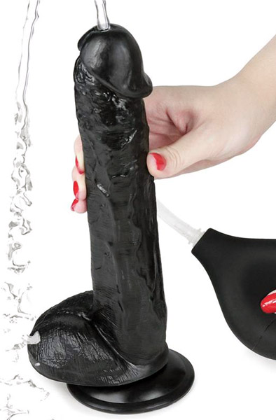 Squirt Extreme Dildo Black 28cm