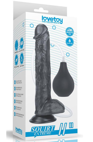 Squirt Extreme Dildo Black 28cm