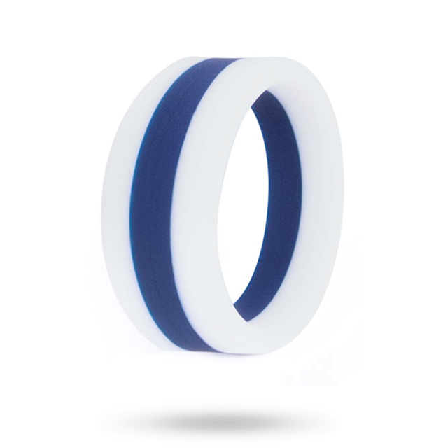 Macho Armor Cock Ring White/Blue