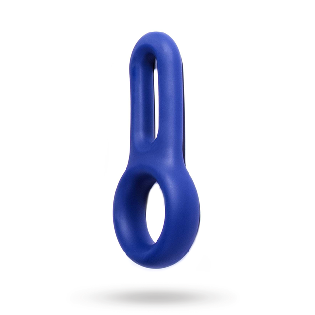 Macho Armor Silicone Cock & Ball Ring Blue
