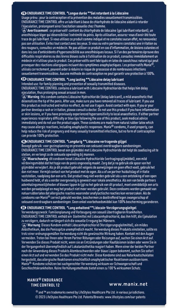 Manix Endurance Time Control Condoms