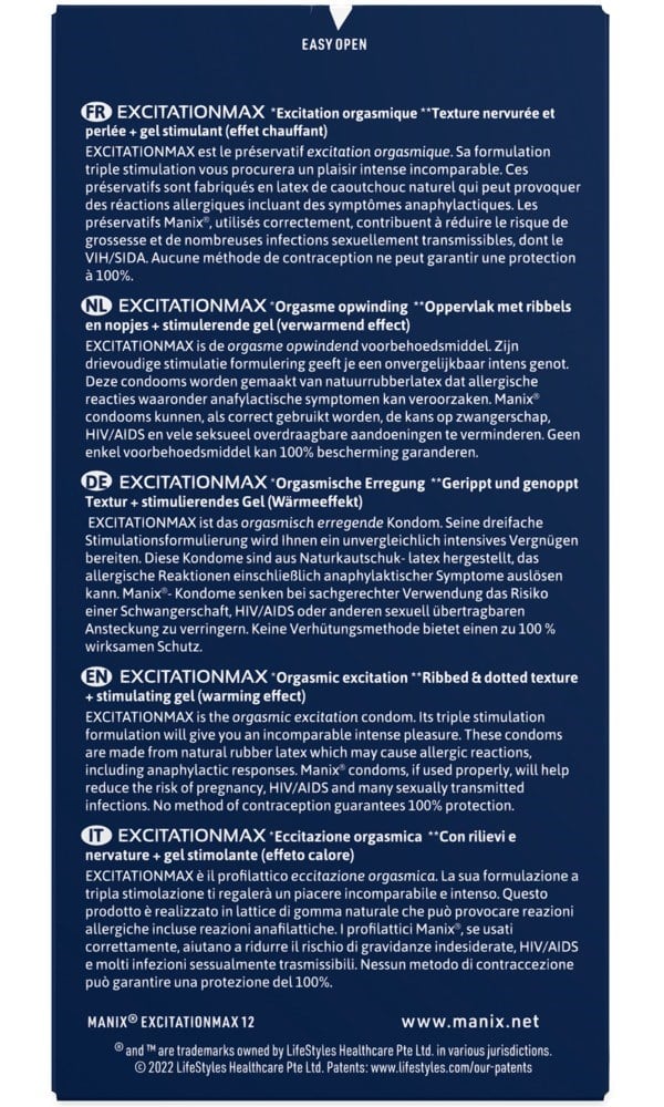 Manix Excitation Max Mix Condoms