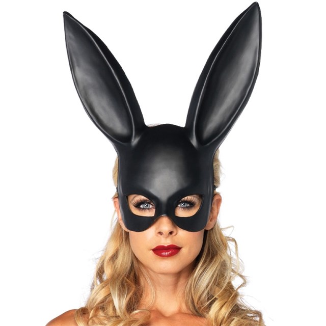 Black Bondage Bunny Mask