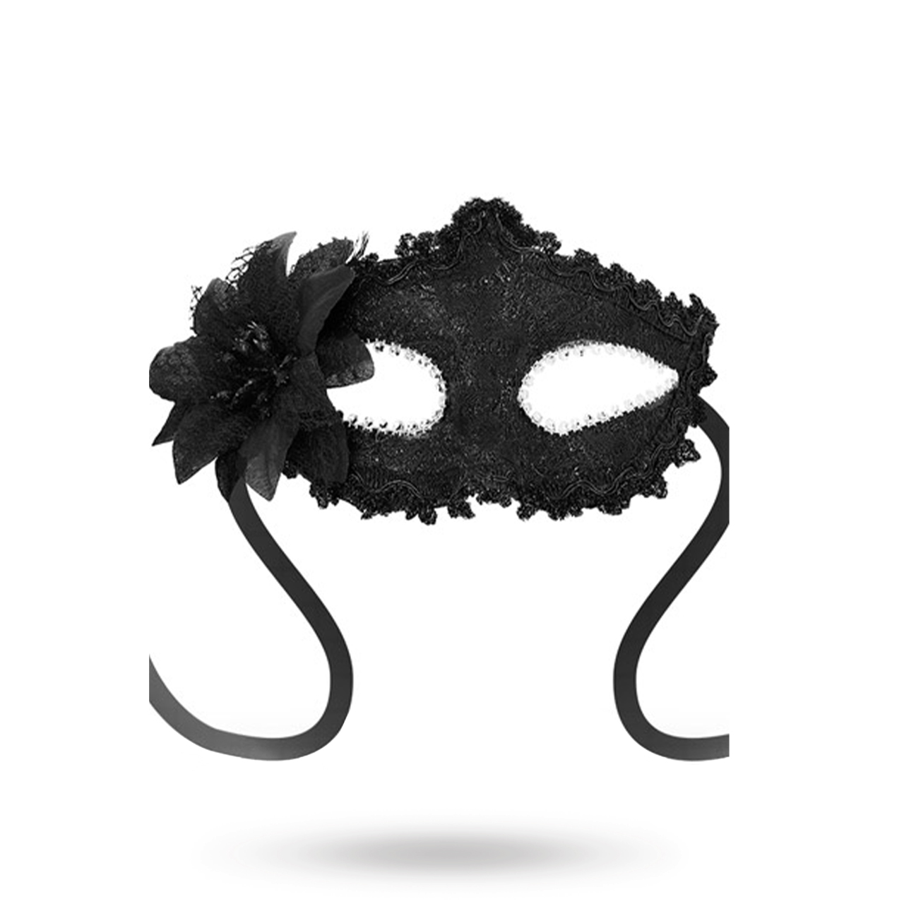 Masks Venetian Eyemask Side Flower Black