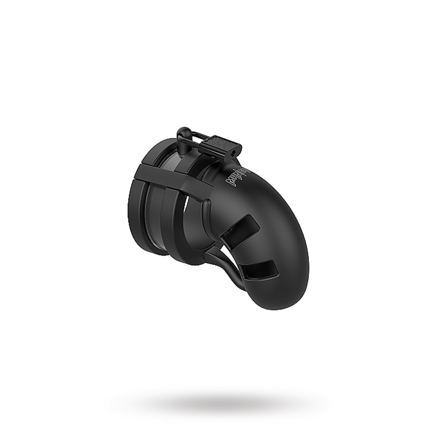 Model 18 - Chastity - 3.5"" - Silicone Cage Ballsplitter - svart