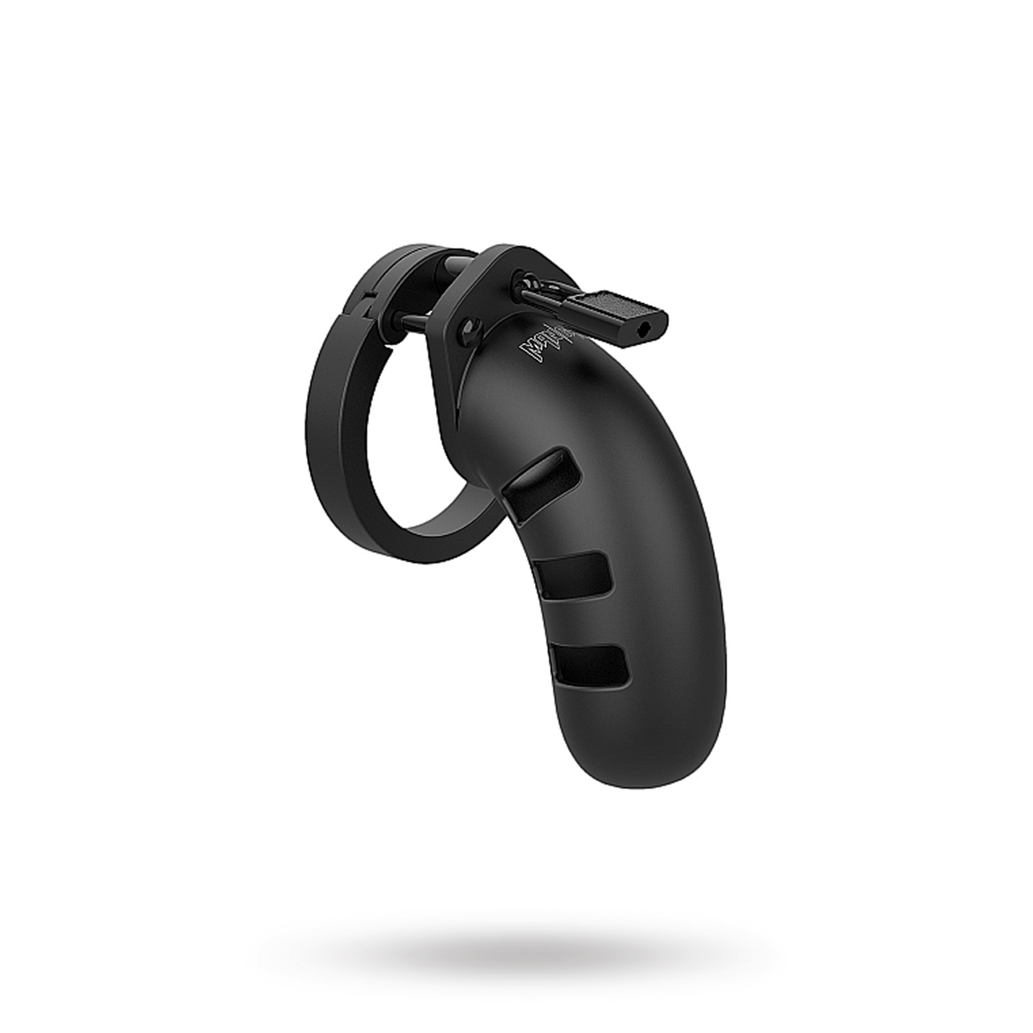 Model 21 - Chastity - 4.5"" - Silicone Cock Cage - svart
