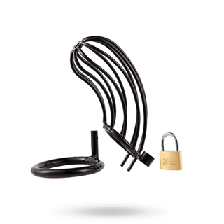 Metal Chastity Cage Grid Black 50 Mm