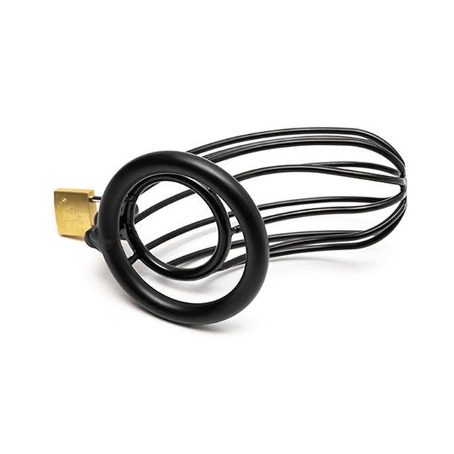 Metal Chastity Cage Grid Black 50 mm