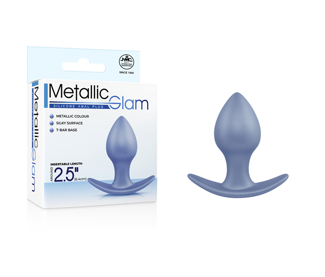 Metallic Glam Silicone Anal Plug 6.4 cm